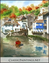 Old Fishing Boat by Pol River, Cornwall, England