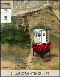 Classic Fishing Boat, "Double-Ender" Polperro, Cornwall, England